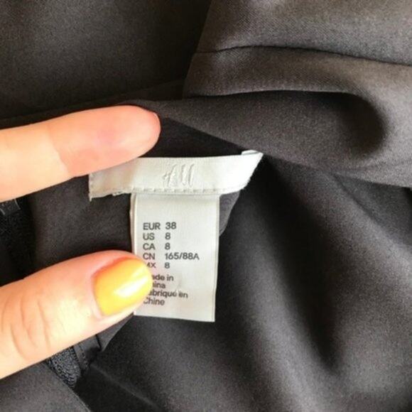 H&M Dark Gray Beaded Sheath Dress Size 8 - Picture 3 of 7